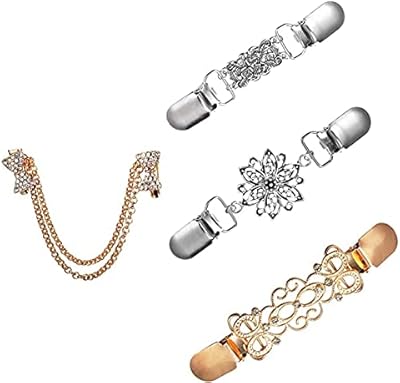 Clip of shirt collar, sweater plugs for women and girls, set of retro cardigan collar plugs, pearls with hollow flower pearls, shawl sweater, cardigan collar clip.. DIAYTAR NIGERIA brings the marketplace to your screen with affordable products delivered in 5-8 days.