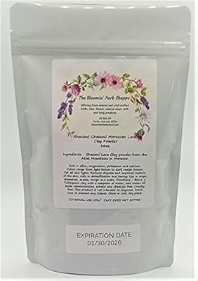 Moroccan lava clay powder Rassoul (lotion) | 16 oz 1 lb | Pure clay in large | For dry and oily skins | Detoxifying and rejuvenating shampoo masks | The Bloomin 'Herb Shop | Without additives or preservatives.. Experience the ease of modern shopping with DIAYTAR NIGERIA's comprehensive platform and quick delivery.