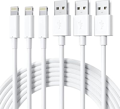 Improved original Lightning Lightning cable [3 parts, 1 meter in length] USB loading cable certified Apple for iPhone 14/13/12/11 pro mini se xs max xr 8 7 6s Plus - White.. Shop from anywhere in Nigeria and receive your DIAYTAR purchases at affordable prices within a week.