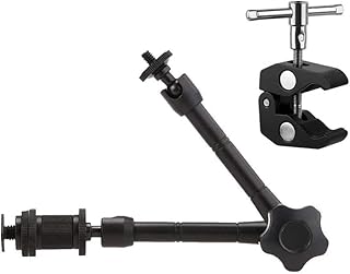 11 -inch adjustable articulated magic arm with large mounting pliers compatible with digital reflex camera, LCD monitor, LED lights, flash lamps, microphones, DJI OSMO and smartphones.. Shop with confidence on DIAYTAR Nigeria — quality products and timely delivery.