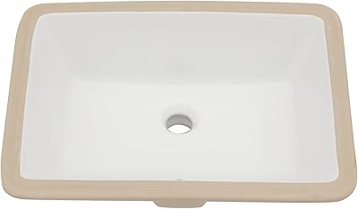Bathroom sink in plan - Sarlay rectangular sink Size 20 x 15 inches, modern rectangular sink in white ceramic, artistic sink with overflow.. DIAYTAR NIGERIA: Where quality meets affordability, with thousands of products delivered in less than 8 days.
