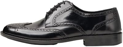 Formal shoes derby in black engine veal leather for men | Oxford formal shoes with office and work laces | Comfortable shoes handcrafted from modern luxury leather.. DIAYTAR NIGERIA: Connecting Nigerians with their needs through affordable prices and 5-8 day shipping.