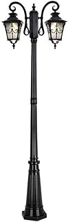 Exterior garden lighting 2.1 m 2 Traditional aluminum cast iron lamps black landscape High post Lamp Pont Patio Past lamp lamp IP54.. Shop with ease at DIAYTAR NIGERIA and enjoy our extensive product range delivered at affordable rates.