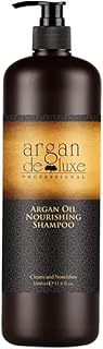 Nourishing shampoo argan deluxe with pure vitamin E, nourishes and cleans the hair fiber, without sulfate or paraben (1000 ml).. Enjoy effortless shopping and speedy delivery with DIAYTAR Nigeria.