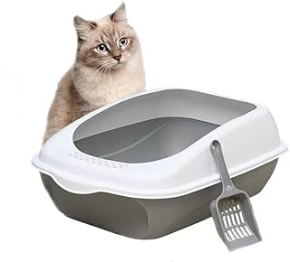 Large litter bin for semi-ferm cat resistant to splash with spoon.. DIAYTAR NIGERIA delivers value, variety, and convenience with our nationwide 5-8 day shipping.