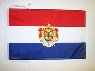 Flag Kingdom of Holland 1806-1810 with cords, 45cm x 30cm.. DIAYTAR NIGERIA: Your affordable gateway to thousands of products shipped nationwide within the week.