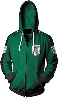 Anime Attack on Titan Shingeki No Kyojin Hoodie Eren Cosplay Costume Party Cosplay Fine zipper (Color: B, Size: S).. DIAYTAR NIGERIA brings online shopping to every Nigerian with affordable prices and reliable shipping.