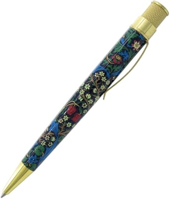Retro roller ball pen 51 Met Museum of Art under license W. Morris Blackthorn, fine writing instrument.. DIAYTAR NIGERIA: Where shopping is affordable, selection is vast, and delivery is always reliable.