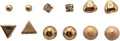 Set of lux classic earrings in golden alloy, sterling silver, without precious stones.. Great products, lower prices, fast delivery — DIAYTAR Nigeria has it all.