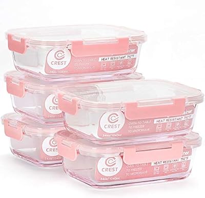 Glass meal preparation containers [package of 5, 9 oz] - Food storage containers with lifes for lifetime - Food storage containers for cooking and meal preparation.. DIAYTAR NIGERIA: Where quality meets accessibility with affordable prices and prompt shipping.