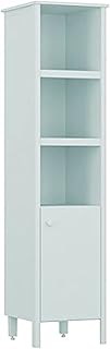Long Ditalia Moves shelf with 3 open shelves and 1 single door cabinet, white - height 182.5 cm x width 43 cm x depth 48.6 cm.. No hassle, just shopping — DIAYTAR Nigeria delivers in under 8 days.