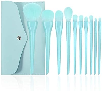 Tfax 10 pieces set of eyeshadow brushes candy color miles of eyeshadows professional eyeshadow Corrector eyebrows eyes Eyeliner set of luxury synthetic makeup brushes with bag (blue).. DIAYTAR NIGERIA: Your affordable gateway to thousands of products delivered within a week.