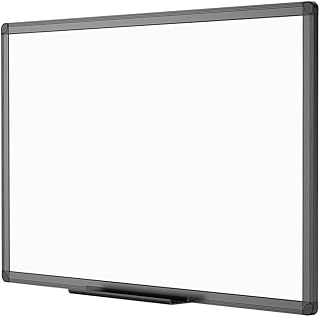 White erasable table with magnetic dry magnetic, 36 x 24 inches, black aluminum frame.. Experience the power of choice with DIAYTAR NIGERIA's extensive catalog delivered within the week.