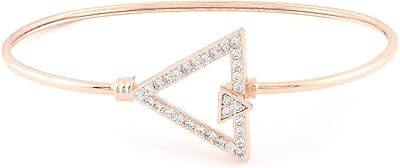 Cubic zirconic stone in pink gold with modern design, Kada copper bracelet for women by Zaveri Pearls, one size, ZPFK9950, free waist, yellow brass, cubic zirconia.. Discover thousands of products on DIAYTAR Nigeria — from fashion and electronics to home goods. We guarantee quick delivery and competitive pricing across the board.
