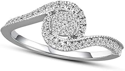 100% True Diamond 1/3ct Diamond ring for Women I1-Clarity 10K Gold White Diamond jewelry (hi-color).. DIAYTAR NIGERIA transforms online retail with our affordable platform and dependable shipping service.