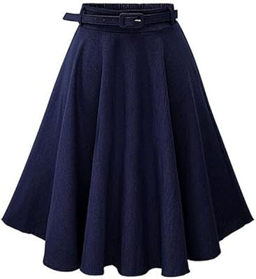 ZFL-FLSQ Maxi skirts Women Spring Skirts A Women's Light High Soft Soft Length Knee Length Campus Student Skirt (Color: Light blue, Size: Size).. DIAYTAR NIGERIA revolutionizes online retail with our vast selection and cost-effective delivery options.