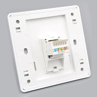 Gigabit Cat5e network socket, RJ45 Ethernet Lan Cable, front plate, network port, Ethernet cable installation box, 86x86mm interface interface panel (1 port).. DIAYTAR NIGERIA: Making quality products accessible to all Nigerians at affordable prices.