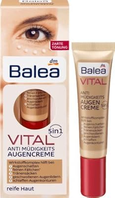 Vital Balea Anti -Fatigue Eye Cream 5 in 1, 15 ml - German product.. DIAYTAR NIGERIA: Where affordability meets variety, with thousands of products delivered in less than 8 days.