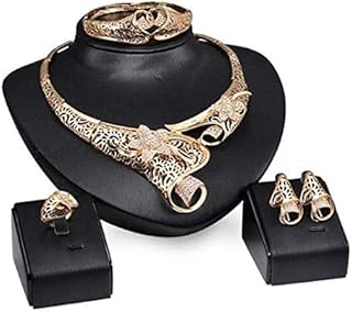 Set of gold plated jewelry accessories for women, gold plated, without stones.. DIAYTAR NIGERIA transforms how Nigerians shop with our affordable prices and dependable shipping times.