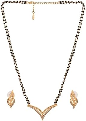 Mangalutra Esteel Plated 24-carat and silver Mangalutra necklace for Valentine's Day, adjustable, non-precious metal.. Shop smarter, not harder with DIAYTAR NIGERIA - thousands of products at your fingertips with affordable delivery.