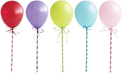Unique set of 5 cake decoration sticks with balloons and adhesive sticker.. Discover why millions choose DIAYTAR for affordable online shopping with delivery in just 5-8 days.