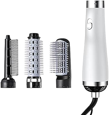 Multifunction 3 in 1 multifunction hair dryer, electric hairdryer, rotating brush, hot air comb for straight curls, professional hairdryer with negative ions (white).. Discover endless possibilities with DIAYTAR NIGERIA's comprehensive catalog and budget-friendly delivery.