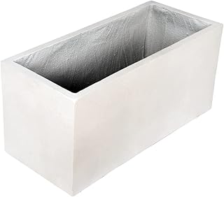 Yahome rectangular concrete planter for interior garden, for kitchen, living room, to plant flowers and oily plants (large).. Your one-click solution to affordable shopping, DIAYTAR NIGERIA delivers quality products nationwide.