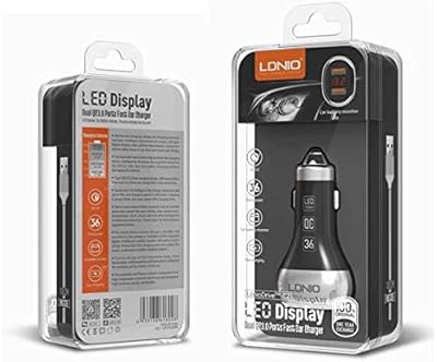Quick car charger LDNIO C2 Type C 36W, fast loading car battery QC 3.0 Dual QC 3.0 with C2 cable.. Your shopping aspirations fulfilled at DIAYTAR NIGERIA with competitive prices and reliable delivery.