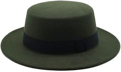 The White Shop Hat Fedura Classic Felt Flat, Pork Pie Hat at Large Elige, Hat Derby Church for Women and Men - Green.. DIAYTAR NIGERIA revolutionizes access to quality products with affordable prices and dependable shipping.