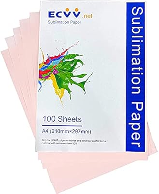 Printing paper by sublimation ECV Format A4, 100 sheets for any inkjet printer with sublimation ink, printing by sublimation for t-shirts and cups.. Shop without compromise at DIAYTAR NIGERIA, where quality, affordability, and quick delivery coexist.