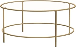 Soder coffee table 417830 int lux round, glass/gold.. Unlock endless possibilities with DIAYTAR NIGERIA's affordable marketplace and reliable delivery service.