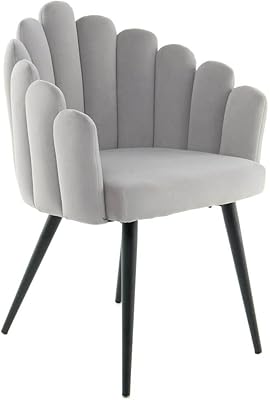 Chair in velvety fabric, lounge chair, dining room with black feet for restaurants, hotel, office, visitors ... (light gray).. Get top brands at bottom prices, only on DIAYTAR Nigeria.