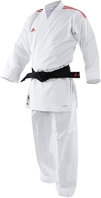 Uniform K0 Adizero Karate Gi with red stripes, size 140 cm.. Shop confidently with Nigeria's most trusted e-commerce platform, offering swift and affordable delivery.