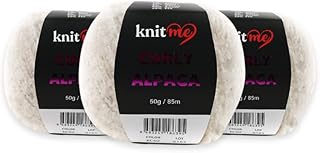 Knitme Curly Alpaca hand knitting wire, 3 -piece woolen package, 5% 5 alpaca wool, 10% wool, 60% acrylic, 20% polyester,% 5 sports wire viscose, 1 50 g ball, 85 m Taka wire (KC02).. DIAYTAR NIGERIA: Where shopping meets satisfaction with affordable prices and prompt delivery services.