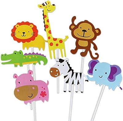 Set of animals 21 pieces, 3 sets of cute birthday cake decorations, cake decorations, prenatal festive decorations, pastry supplies, cupcakes.. From Lagos to Kano, DIAYTAR Nigeria delivers across Nigeria in days.