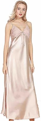 Silk lingerie at V-neck for women, long lingerie in sexy satin with spaghetti strap, night clothes, M-3XL.. Your digital shopping companion, DIAYTAR NIGERIA offers exceptional value with delivery in less than 8 days.
