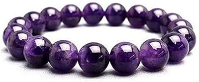 Unisex bracelets in natural precious stones, handcrafted in amethyst, size 10 mm, natural amethyst stone, amethyst.. DIAYTAR NIGERIA brings a world of products to your fingertips with affordable prices and quick delivery.