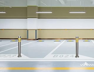 Parking terminal, set of 2 with expansion bolts, stainless steel parking barrier with base for construction sites, installation management, garage, blocking zones, parking prohibition cones (76x750 mm) (89x750 mm).. Thousands of items, all priced just right — shop DIAYTAR Nigeria today.