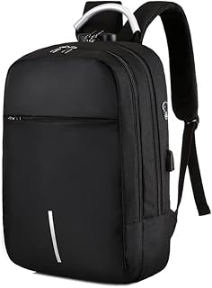 Curved backpack for laptop, anti -theft, waterproof, with USB socket and headphones for desktop/school/travel.. DIAYTAR NIGERIA: Where quality products become affordable with our nationwide shipping service.