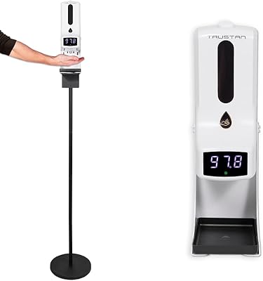 Automatic Distributor Support for TRSTAN Hand Disinfectant with Instant Thermometer, Hand Disinfectant Station without contact with floor support, contactless disinfectant support for work and the house (spray).. Discover the convenience of DIAYTAR NIGERIA's vast product range delivered affordably in 5-8 days.