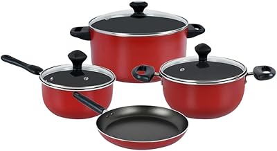 Set of non -stick kitchen utensils in prestige aluminum of 7 pieces, red - PR21568.. Transform your shopping experience with DIAYTAR NIGERIA's vast product selection delivered at unbeatable prices.