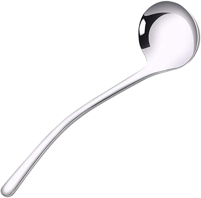 Yardoy soup with long stainless steel handle and metal service spoon for domestic cuisine (silver).. Tired of overpriced goods and slow delivery? DIAYTAR Nigeria brings affordability and speed together with a wide selection of products.