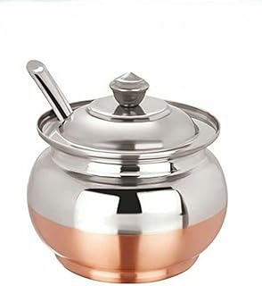 KS John ghee stainless stainless stainless steel with spoon | Ghee container for cooking | Luxury oil container with cover for Pooja products, 200 ml.. DIAYTAR NIGERIA: Where affordability and variety come together with nationwide 5-8 day delivery.