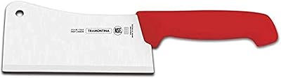 Robust tramontina knife, Clever Professional, White, NSF certified, Antimicrobial handle, larger and heavier size, red.. DIAYTAR NIGERIA: Putting quality products within reach of every Nigerian through our affordable marketplace.