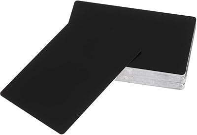 100 packages of virgin metal business cards, virgin aluminum sheet engraving material for CNC engraving, laser engraving cards (matt black) (matt black).. Quality and convenience delivered — shop DIAYTAR Nigeria now.