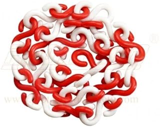 Red and white plastic safety chain for traffic, 10 m, ideal for use in shopping centers, airports, dangerous areas and parking areas, 6 mm traffic barriers (1 room).. Shop from Nigeria's largest product selection at DIAYTAR, with budget-friendly prices and swift delivery.