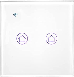 Intelligent lighting switch, Wi-Fi touchscreen switch, compatible with Alexa and Google Home, Control by Smart Life application, synchronization function, no required hubs 【OUR NEUTRY Wireless】 (2 gangs).. Shop smarter with Nigeria's premier e-commerce platform, featuring affordable products delivered nationwide.