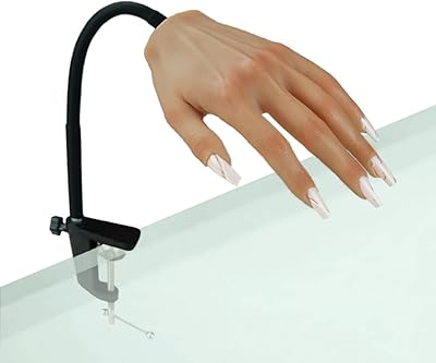 Ppvwey nail acrylic art, silicone hand painting with foldable support for nail practice (left hand color 3#).. Your favorite brands are just a click away on DIAYTAR Nigeria.