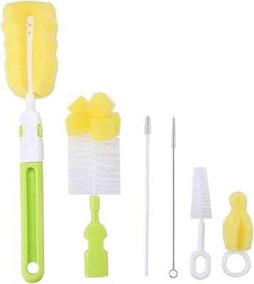 Set of 6 ECVV bottle cleaning brushes, baby milk bottle cleaning brush with pacifier and straw cleaner cleaner, cleaning brush for BPA without BPA.. Click, pay, receive — DIAYTAR Nigeria makes online shopping seamless.