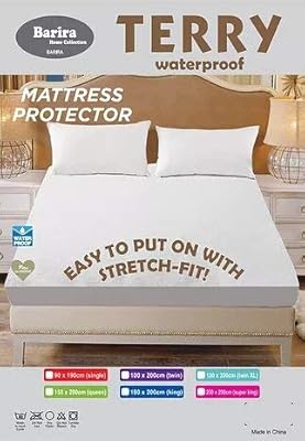 Polyester impermeable mattress protector (white 150 x 200 cm).. Shop from thousands of products at DIAYTAR NIGERIA and enjoy budget-friendly nationwide delivery.
